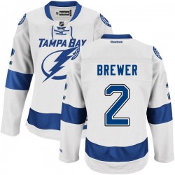 Authentic Reebok Adult Eric Brewer Road Jersey - NHL 2 Tampa Bay Lightning