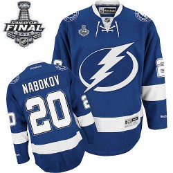 Authentic Reebok Adult Evgeni Nabokov Home 2015 Stanley Cup Jersey - NHL 20 Tampa Bay Lightning