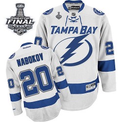 Authentic Reebok Adult Evgeni Nabokov Away 2015 Stanley Cup Jersey - NHL 20 Tampa Bay Lightning