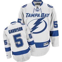 Authentic Reebok Adult Jason Garrison Away Jersey - NHL 5 Tampa Bay Lightning