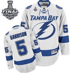 Premier Reebok Adult Jason Garrison Away 2015 Stanley Cup Jersey - NHL 5 Tampa Bay Lightning