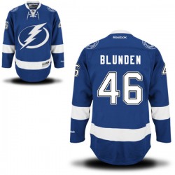 Authentic Reebok Adult Mike Blunden Home Jersey - NHL 46 Tampa Bay Lightning
