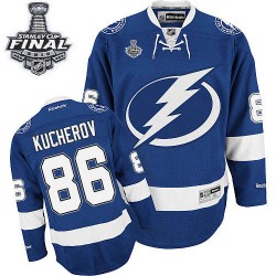 Authentic Reebok Adult Nikita Kucherov Home 2015 Stanley Cup Jersey - NHL 86 Tampa Bay Lightning