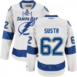 Authentic Reebok Adult Andrej Sustr Road Jersey - NHL 62 Tampa Bay Lightning