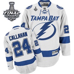 Authentic Reebok Youth Ryan Callahan Away 2015 Stanley Cup Jersey - NHL 24 Tampa Bay Lightning