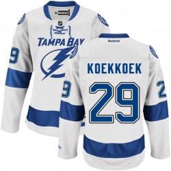 Authentic Reebok Adult Slater Koekkoek Road Jersey - NHL 29 Tampa Bay Lightning