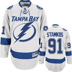 Authentic Reebok Youth Steven Stamkos Away Jersey - NHL 91 Tampa Bay Lightning