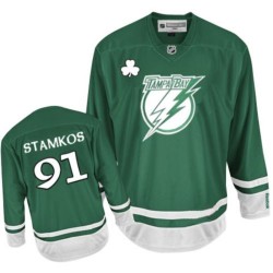 Authentic Reebok Adult Steven Stamkos St Patty's Day Jersey - NHL 91 Tampa Bay Lightning