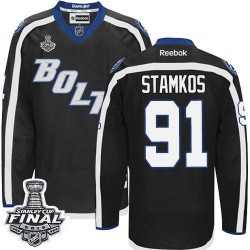 Premier Reebok Youth Steven Stamkos Third 2015 Stanley Cup Jersey - NHL 91 Tampa Bay Lightning