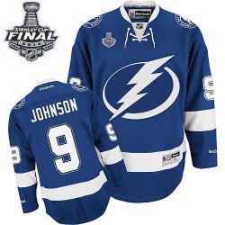 Authentic Reebok Adult Tyler Johnson Home 2015 Stanley Cup Jersey - NHL 9 Tampa Bay Lightning