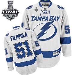Premier Reebok Adult Valtteri Filppula Away 2015 Stanley Cup Jersey - NHL 51 Tampa Bay Lightning