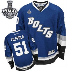 Authentic Reebok Adult Valtteri Filppula Third 2015 Stanley Cup Jersey - NHL 51 Tampa Bay Lightning