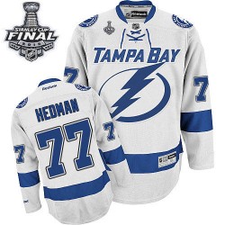 Authentic Reebok Adult Victor Hedman Away 2015 Stanley Cup Jersey - NHL 77 Tampa Bay Lightning