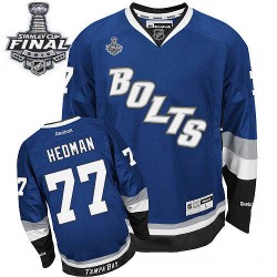 Authentic Reebok Adult Victor Hedman Third 2015 Stanley Cup Jersey - NHL 77 Tampa Bay Lightning