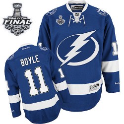 Authentic Reebok Adult Brian Boyle Home 2015 Stanley Cup Jersey - NHL 11 Tampa Bay Lightning