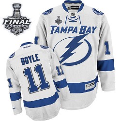 Authentic Reebok Adult Brian Boyle Away 2015 Stanley Cup Jersey - NHL 11 Tampa Bay Lightning