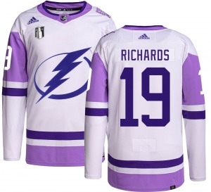 Authentic Adidas Adult Brad Richards Hockey Fights Cancer 2022 Stanley Cup Final Jersey - NHL Tampa Bay Lightning