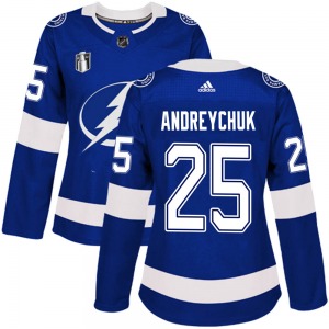 Authentic Adidas Women's Dave Andreychuk Blue Home 2022 Stanley Cup Final Jersey - NHL Tampa Bay Lightning