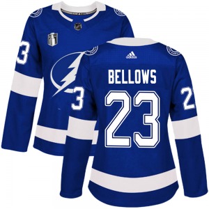 Authentic Adidas Women's Brian Bellows Blue Home 2022 Stanley Cup Final Jersey - NHL Tampa Bay Lightning