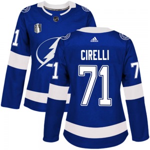 Authentic Adidas Women's Anthony Cirelli Blue Home 2022 Stanley Cup Final Jersey - NHL Tampa Bay Lightning