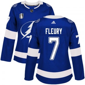 Authentic Adidas Women's Haydn Fleury Blue Home 2022 Stanley Cup Final Jersey - NHL Tampa Bay Lightning