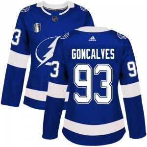 Authentic Adidas Women's Gage Goncalves Blue Home 2022 Stanley Cup Final Jersey - NHL Tampa Bay Lightning