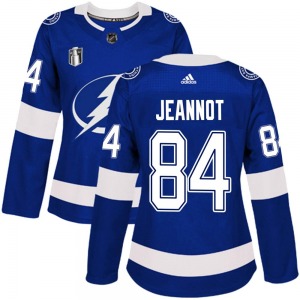 Authentic Adidas Women's Tanner Jeannot Blue Home 2022 Stanley Cup Final Jersey - NHL Tampa Bay Lightning