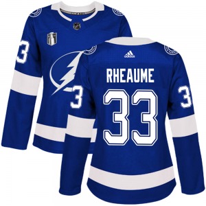 Authentic Adidas Women's Manon Rheaume Blue Home 2022 Stanley Cup Final Jersey - NHL Tampa Bay Lightning