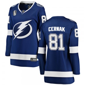 Breakaway Fanatics Branded Women's Erik Cernak Blue Home 2022 Stanley Cup Final Jersey - NHL Tampa Bay Lightning