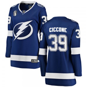 Breakaway Fanatics Branded Women's Enrico Ciccone Blue Home 2022 Stanley Cup Final Jersey - NHL Tampa Bay Lightning