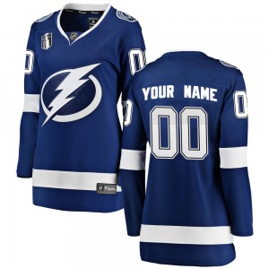 Breakaway Fanatics Branded Women's Custom Blue Custom Home 2022 Stanley Cup Final Jersey - NHL Tampa Bay Lightning