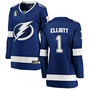 Breakaway Fanatics Branded Women's Brian Elliott Blue Home 2022 Stanley Cup Final Jersey - NHL Tampa Bay Lightning