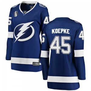 Breakaway Fanatics Branded Women's Cole Koepke Blue Home 2022 Stanley Cup Final Jersey - NHL Tampa Bay Lightning