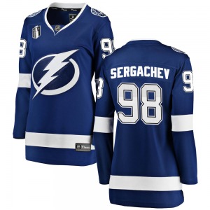 Breakaway Fanatics Branded Women's Mikhail Sergachev Blue Home 2022 Stanley Cup Final Jersey - NHL Tampa Bay Lightning