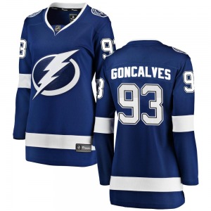 Breakaway Fanatics Branded Women's Gage Goncalves Blue Home Jersey - NHL Tampa Bay Lightning