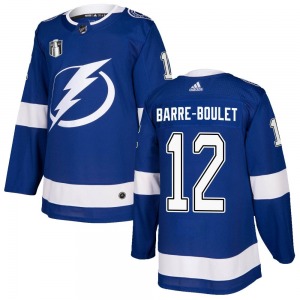 Authentic Adidas Adult Alex Barre-Boulet Blue Home 2022 Stanley Cup Final Jersey - NHL Tampa Bay Lightning