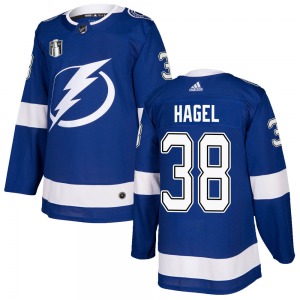 Authentic Adidas Adult Brandon Hagel Blue Home 2022 Stanley Cup Final Jersey - NHL Tampa Bay Lightning
