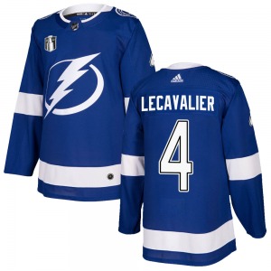 Authentic Adidas Adult Vincent Lecavalier Blue Home 2022 Stanley Cup Final Jersey - NHL Tampa Bay Lightning