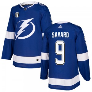 Authentic Adidas Adult Denis Savard Blue Home 2022 Stanley Cup Final Jersey - NHL Tampa Bay Lightning
