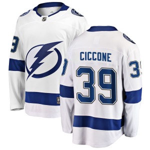 Breakaway Fanatics Branded Adult Enrico Ciccone White Away Jersey - NHL Tampa Bay Lightning
