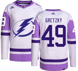 Authentic Adidas Adult Brent Gretzky Hockey Fights Cancer Jersey - NHL Tampa Bay Lightning