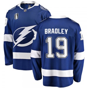 Breakaway Fanatics Branded Youth Brian Bradley Blue Home 2022 Stanley Cup Final Jersey - NHL Tampa Bay Lightning