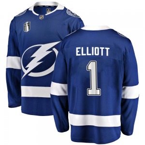 Breakaway Fanatics Branded Youth Brian Elliott Blue Home 2022 Stanley Cup Final Jersey - NHL Tampa Bay Lightning