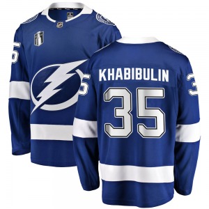 Breakaway Fanatics Branded Youth Nikolai Khabibulin Blue Home 2022 Stanley Cup Final Jersey - NHL Tampa Bay Lightning