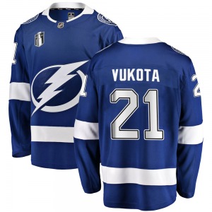 Breakaway Fanatics Branded Youth Mick Vukota Blue Home 2022 Stanley Cup Final Jersey - NHL Tampa Bay Lightning