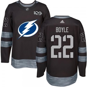 Authentic Youth Dan Boyle Black 1917-2017 100th Anniversary Jersey - NHL Tampa Bay Lightning