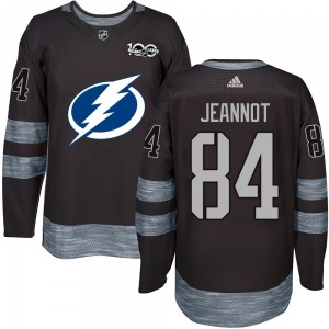 Authentic Youth Tanner Jeannot Black 1917-2017 100th Anniversary Jersey - NHL Tampa Bay Lightning