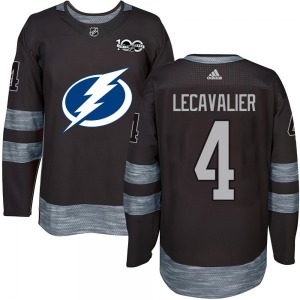 Authentic Youth Vincent Lecavalier Black 1917-2017 100th Anniversary Jersey - NHL Tampa Bay Lightning