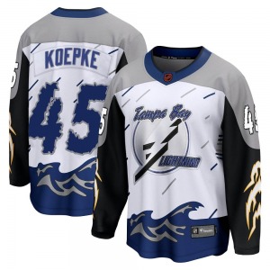 Breakaway Fanatics Branded Youth Cole Koepke White Special Edition 2.0 Jersey - NHL Tampa Bay Lightning