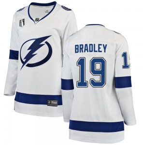 Breakaway Fanatics Branded Women's Brian Bradley White Away 2022 Stanley Cup Final Jersey - NHL Tampa Bay Lightning